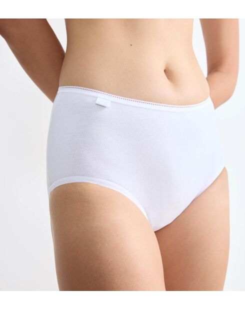Set di 2 slip midi midi bianchi 24/7 in cotone H
