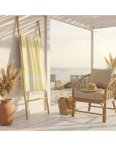 St Tropez Baumwollfouta hellgelb - 100x200 cm