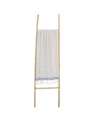 Bora Bora Baumwoll-Pareo beige/blau Jeansfouta - 100x200 cm