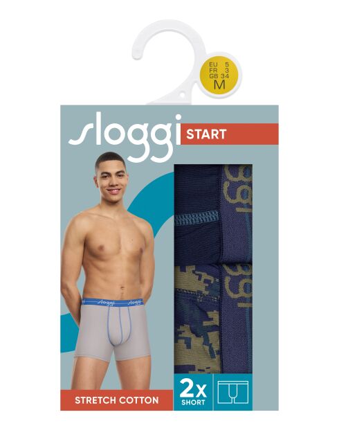Set van 2 blauwe Start boxershorts