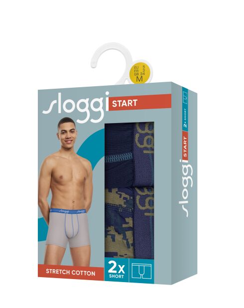 Set van 2 blauwe Start boxershorts