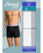 Set van 2 witte Go Abc 2.0 lange boxershorts