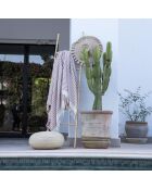 Hossegor rode tomette XXL katoenen fouta - 200x200 cm