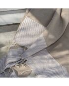 Fouta Ibiza in cotone beige XXL - 200x200 cm