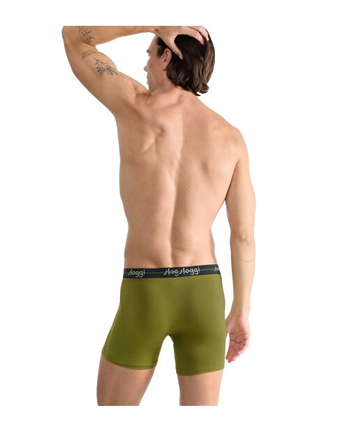 Set van 2 kaki en grijze Start boxershorts