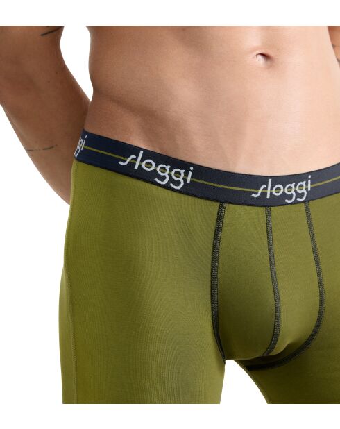 Set van 2 kaki en grijze Start boxershorts