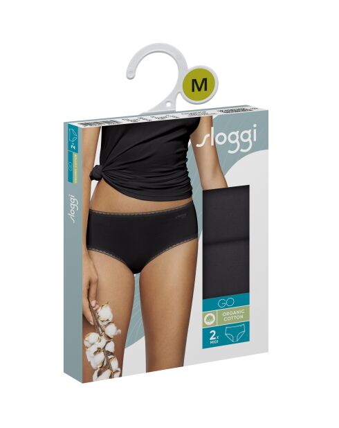 Set di 2 slip midi Go H neri
