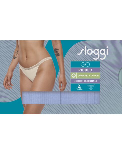 Set de 2 tangas de río Go Ribbed