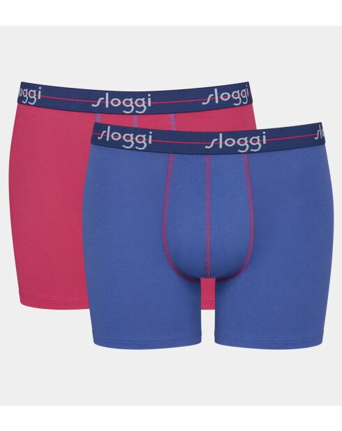 Lot de 2 boxers Start rose/bleu