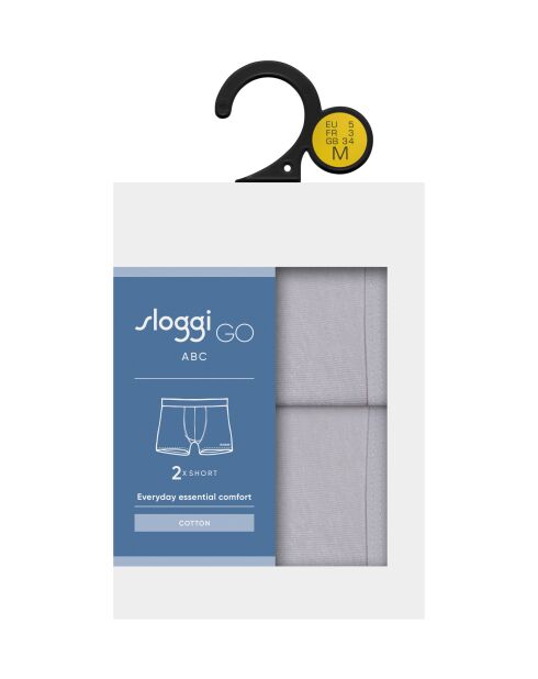Set van 2 Go Abc 2.0 H platina lange boxershorts