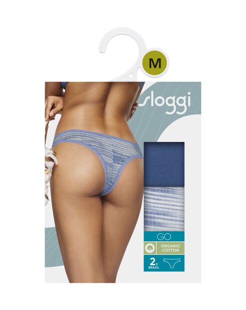 Set di 2 slip blu Go H Brazil