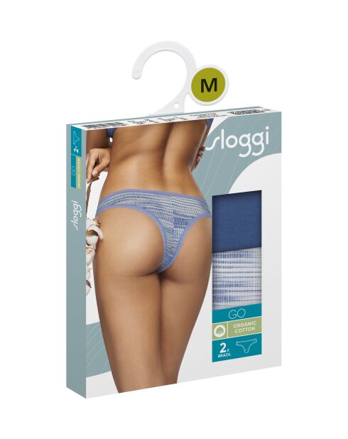 Set di 2 slip blu Go H Brazil