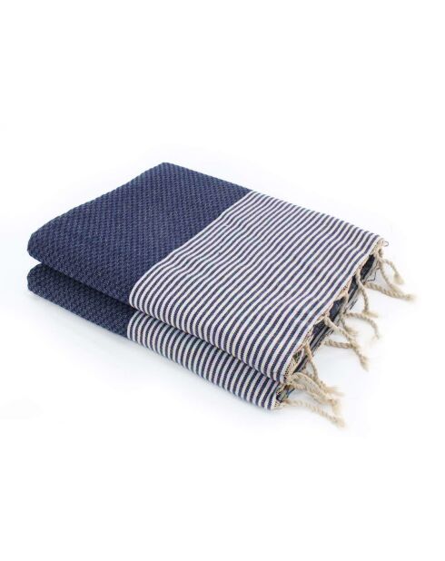 Fouta in cotone jeans blu Ibiza xxxl - 200x300 cm