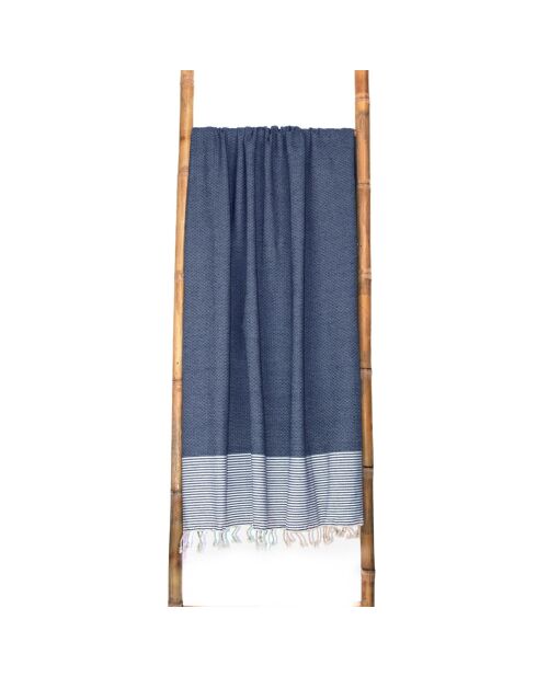 Fouta in cotone jeans blu Ibiza xxxl - 200x300 cm