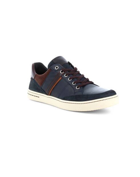 Zapatillas bajas de piel azul Patchy 7
