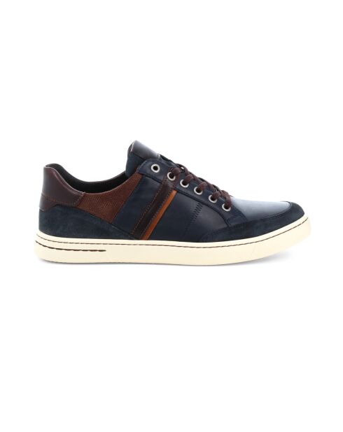 Zapatillas bajas de piel azul Patchy 7