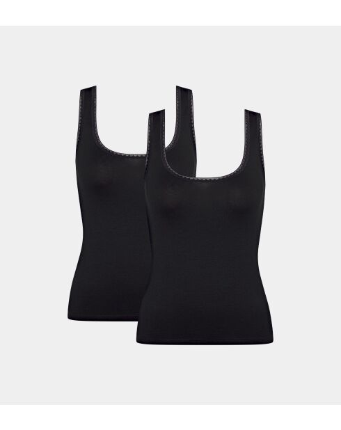 Set van 2 zwarte Go Tanktops