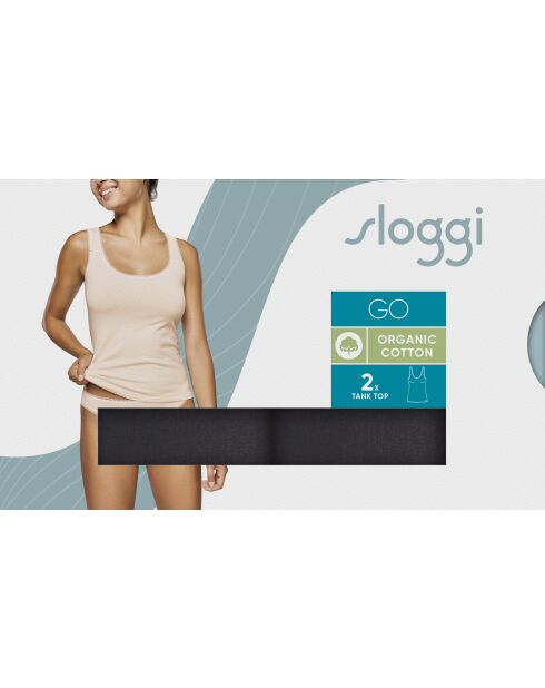 Set van 2 zwarte Go Tanktops