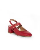 Escarpins Mona 6 en cuir rouges - Talon : 5 cm