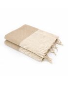Fouta in cotone beige Ibiza xxxl - 200x300 cm