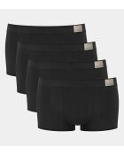 Set van 4 zwarte Go Natural hipsterslips