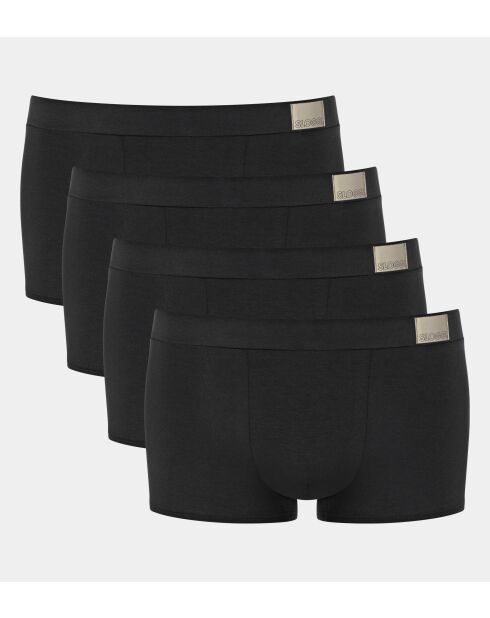 Set van 4 zwarte Go Natural hipsterslips