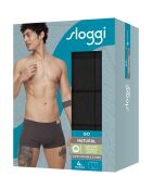 Set van 4 zwarte Go Natural hipsterslips