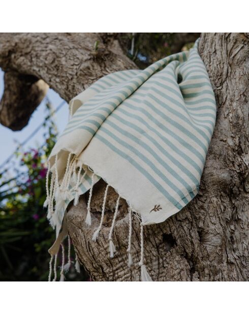 Hossegor Aquagrün Fouta aus Baumwolle XXXL - 200x300 cm