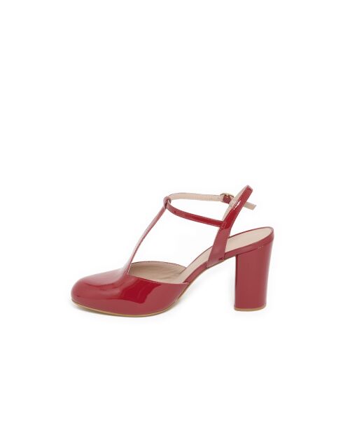 Rote Pumps Théoline aus Lackleder