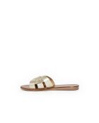 Mules Samoa en cuir dorées