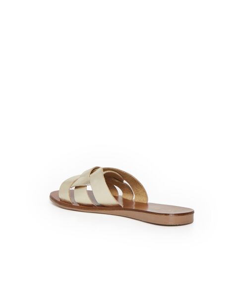 Mules Samoa en cuir dorées