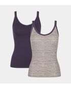 Set van 2 Go 01 grijs/marineblauwe hemdjes