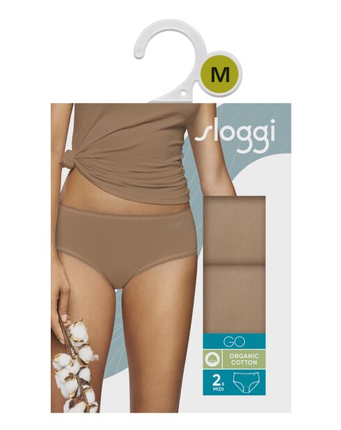 Set di 2 slip midi Go H Midi Nostalgici marroni