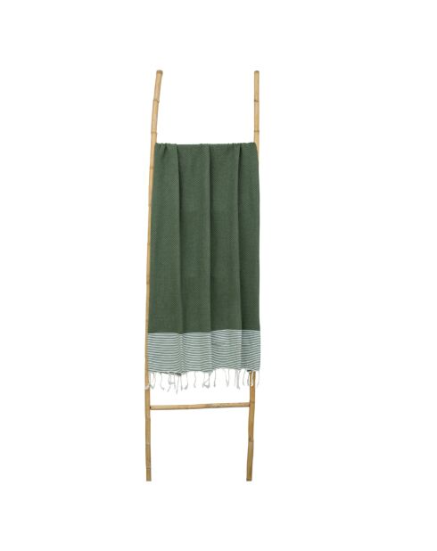 Ibiza katoenen fouta olijfgroen - 100x200 cm