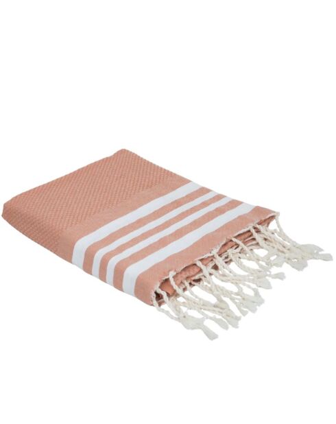 Newport katoen fouta roze klei - 100x200 cm