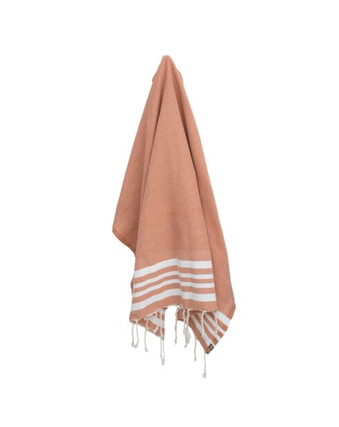 Newport katoen fouta roze klei - 100x200 cm