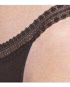 Set de 2 tangas Go Ribbed negras