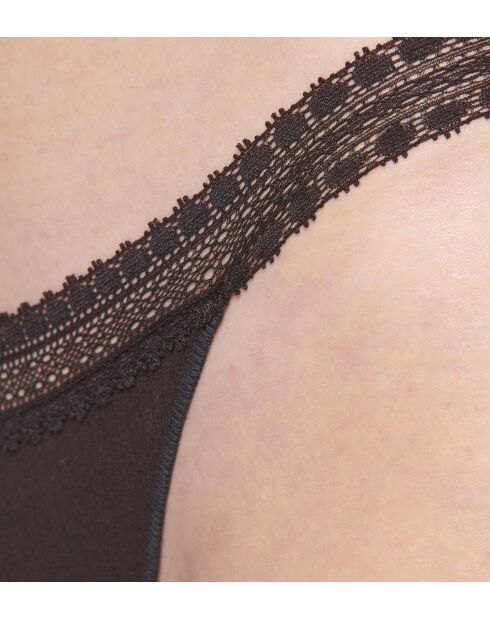 Set de 2 tangas Go Ribbed negras