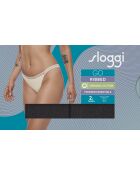 Set de 2 tangas Go Ribbed negras