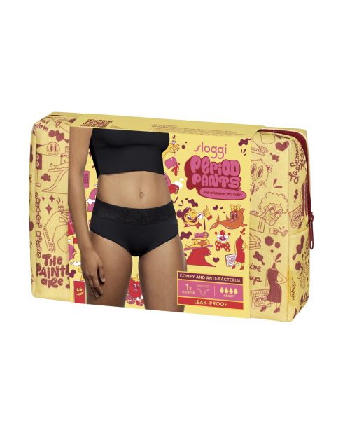 Schweres schwarzes Menstruationshöschen