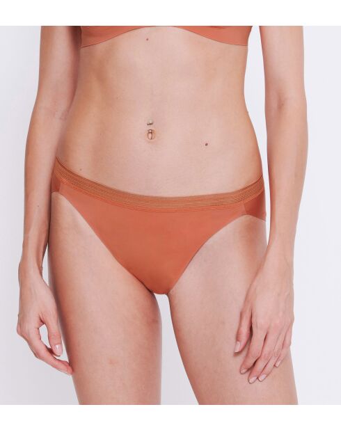 Adapt Twist Slipje met hoge pijpen en abrikoos amberkleurig