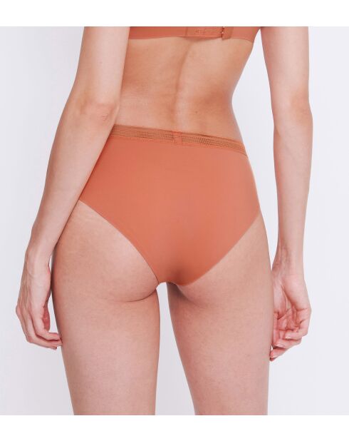 Adapt Twist Slipje met hoge pijpen en abrikoos amberkleurig