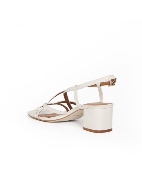 Sandales Lysia en cuir écru