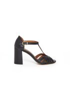 Sandales Tulipe en cuir noires