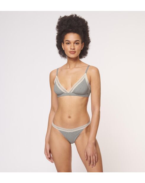 Reggiseno Go Ribbed grigio melange