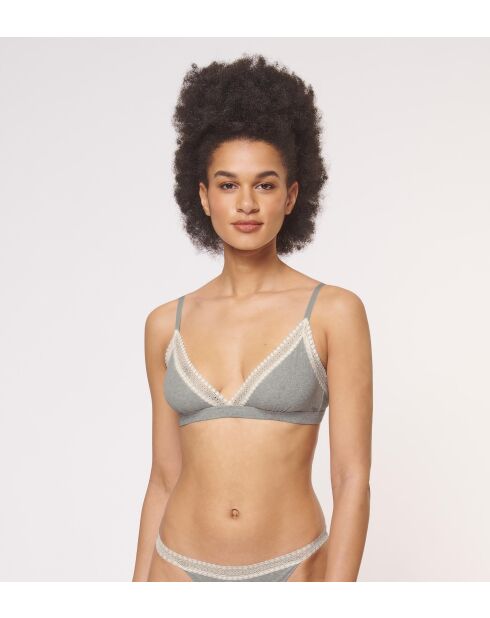 Reggiseno Go Ribbed grigio melange