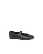 Ballerines Clémence en cuir noires