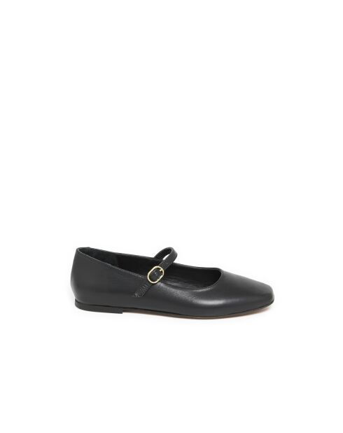 Ballerines Clémence en cuir noires