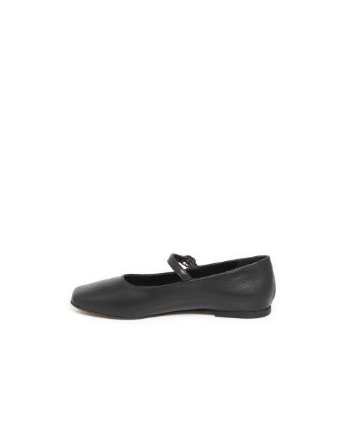 Ballerines Clémence en cuir noires