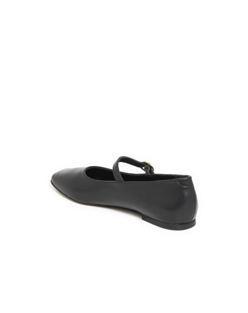 Ballerines Clémence en cuir noires